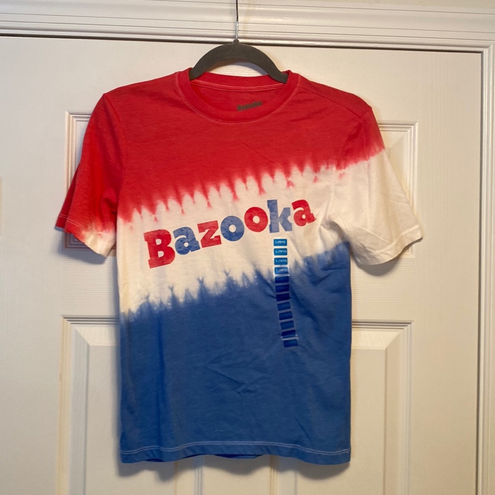 Brand New Bazooka Red/White/Blue Short Sleeve Tee…size L (10/12)